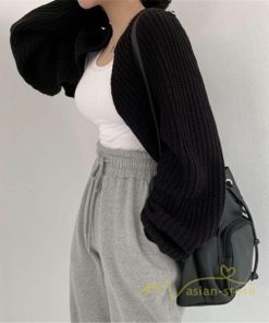 カーディガン | ニットショート丈 アウター レディース 羽織り 無地 長袖 ライトアウター セーター 可愛い 通学通勤 20代30代 ニット 春秋