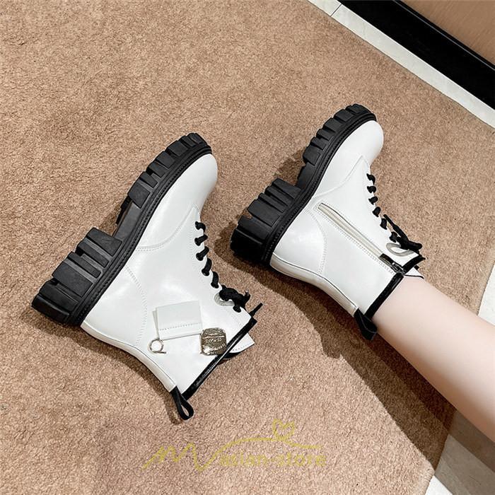 ショートブーツ | ブーツ レディース 黒 低反発 黄色 白 編み上げ 歩きやすい 足が痛くならない 厚底 おしゃれ 春 50代 40代 秋 30代 新作 20代