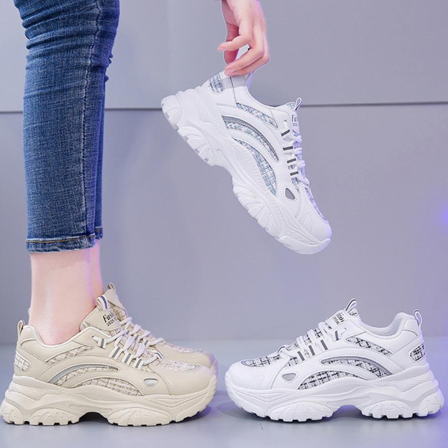 シューズ | ダッドスニーカー レディース 韓国風厚底