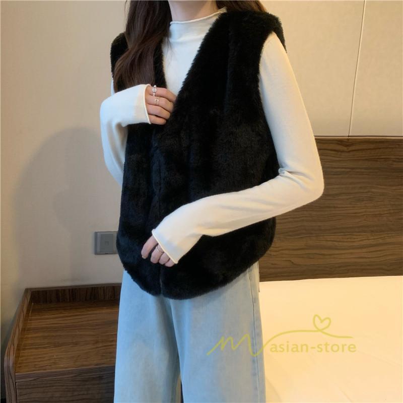 ベスト | ファーレディース 秋冬 ショート丈 アウター ジレ 羽織り 前開き ボタン カーディガン 袖なし 送料無料 コーデ フェイクファー ノーカラー