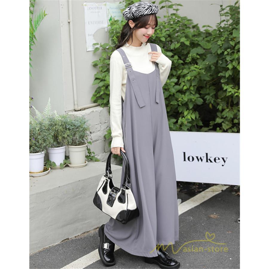 オーバーオール サロペット | サロペット 夏秋物 オーバーオール オールインワン ガウチョパンツ ワイドパンツ スカーチョ レディース 無地 送料無料 調整可 20代30代40代 可愛い 着痩せ