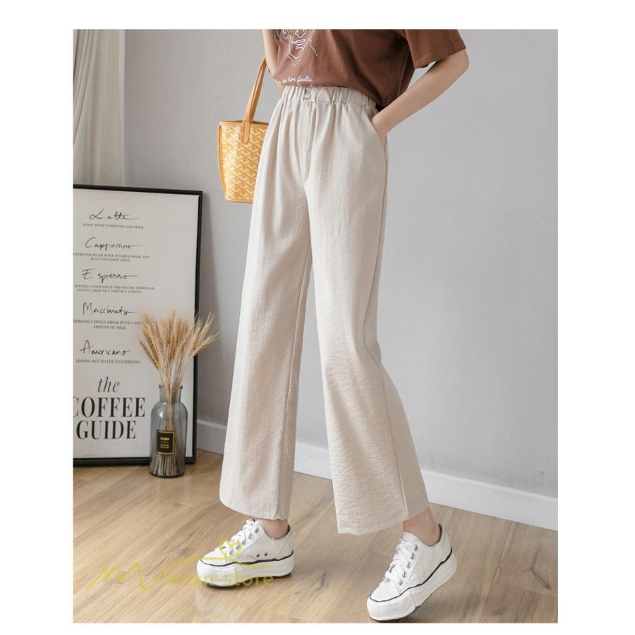 ワイドパンツ | ガウチョパンツ ゆったり ロングパンツ ハイウエストパンツ ウエストゴム カジュアルパンツ 無地 体型カバー レディース おしゃれ 通勤通学