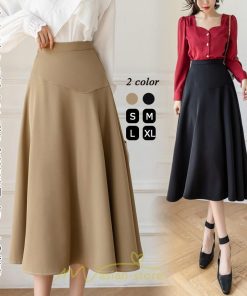 スカート | レディース ロング ミモレ フレアAライン ロング着痩せ 通勤 通学 オフィス OL オシャレ キレイめ カジュアル 20代30代40代50代