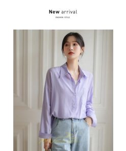 シャツ・ブラウス | ブラウス トップス 長袖 Vネック ボタン 無地 上品 通勤 レディース 秋 20代 30代 40代 OL ママ 母 フェミニン デート お出かけ 通勤 リクルート お仕事