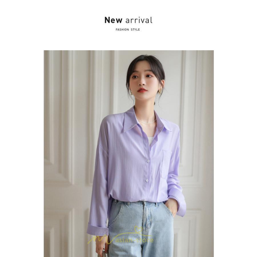 シャツ・ブラウス | ブラウス トップス 長袖 Vネック ボタン 無地 上品 通勤 レディース 秋 20代 30代 40代 OL ママ 母 フェミニン デート お出かけ 通勤 リクルート お仕事