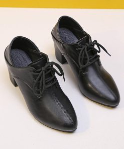 オックスフォードシューズ | ポインテッドトゥ レディース チャンキーヒール レースアップ マニッシュシューズ サボサンダル パンプス かかとが踏める シューズ