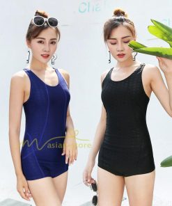 水着 | フィットネスレディース 競泳ワンピース スイムウェア オールインワン 練習用 インナー付 キャップ付 温泉20代30代40代50代 体型カバー 上品