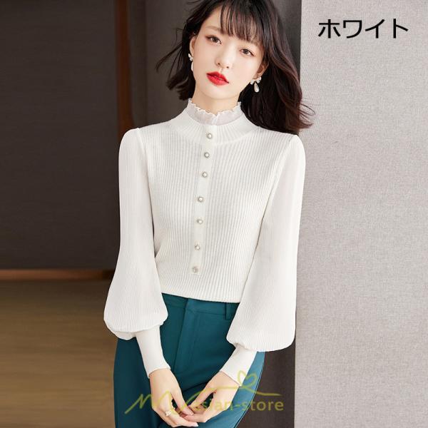 ニット・セーター | カーディガン レディース ニット 上品 カーデ ニットカーディガン 切り替え レース グシンプル 長袖 秋 冬 秋冬 カジュアル 着痩せ 通勤 楽チン レトロ風 大人