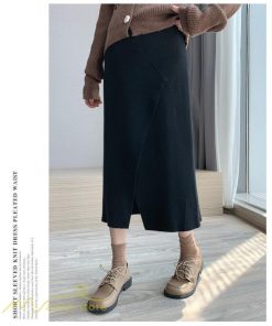 スカート | レディース マタニティウェア ロング丈 秋 冬 2022新作 妊婦服 裾口スリット 体型カバー ママ 産前 産後 ウエスト調整 マタニティきれいめ