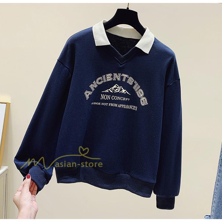 パーカー | トレーナー レディース レイヤード風 ピリンと 可愛い 長袖トレーナー スウェット 着痩せ 長袖 カジュアル 大きいサイズ コーデ 着回し 新作 トップス 秋冬