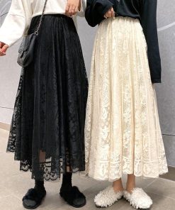 ロングスカート | 総レーススカート レディース ボトムス