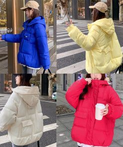 ジャケット・ブルゾン | 中綿フェイクダウンジャケット フード付き