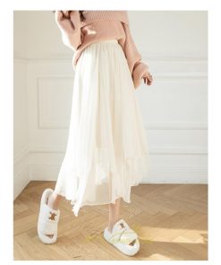 スカート | ロングレディース お花見 レディース チュール体型カバー おしゃれ 無地 可愛い カジュアル 30代 40代 20代 50代 韓国風