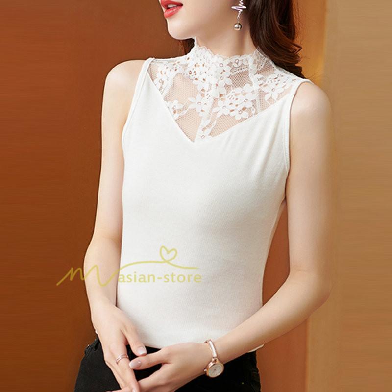 キャミソール タンクトップ | タンクトップ レディース おしゃれ 夏 ノースリーブ カットソー レース付き 20代30代40代50代 ママ インナー カジュアル カシュクール お出かけ 快適 着痩せ