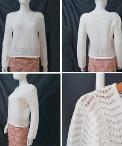 透かし編みトップス | 透かし編みニット メッシュニット 春秋冬