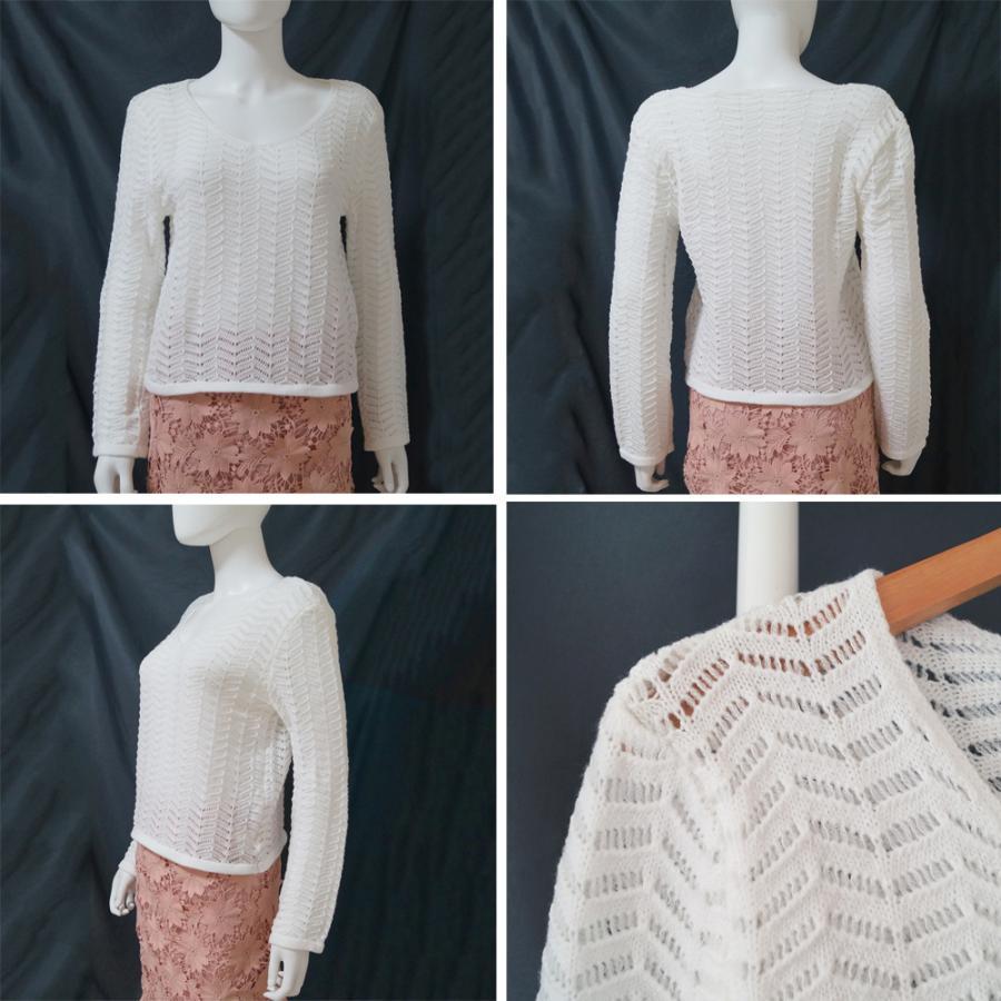 透かし編みトップス | 透かし編みニット メッシュニット 春秋冬
