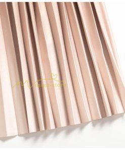 スカート | プリーツロングミモレ丈 グラデーションAラインウエストゴム ハイウエスト 秋冬 無地 ゆったり 大人 通学通勤