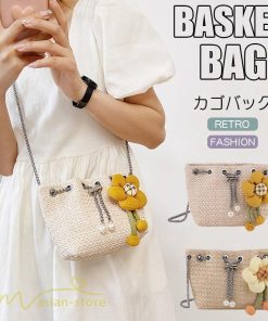 女性用バッグ | かごバッグ レディース カゴバッグ おしゃれ 夏バッグ 籠 バック 浴衣 ゆかた 軽い トートバッグ  軽量 旅行 夏 30代 2022 40代 春 50代