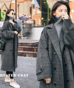 トレンチコート | チェスターコート グレンチェック 韓国
