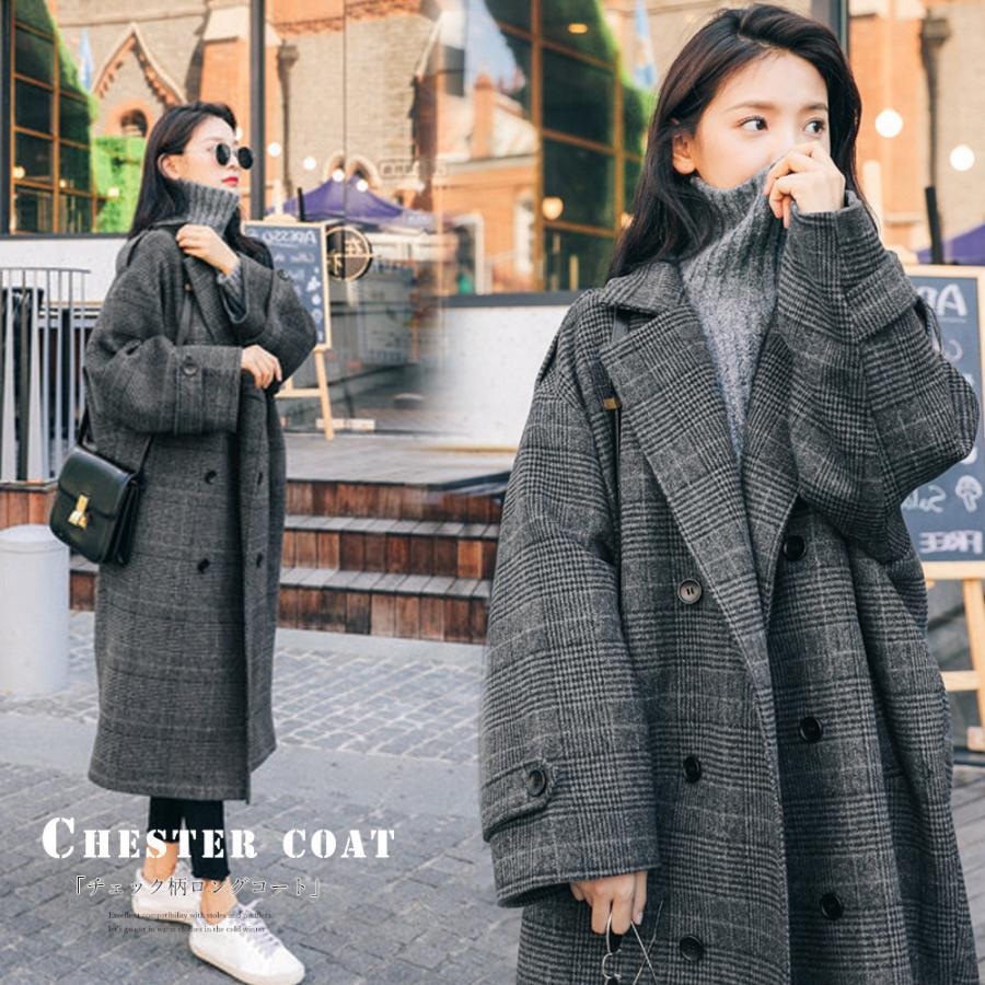 トレンチコート | チェスターコート グレンチェック 韓国