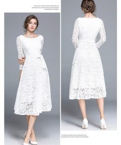 レースワンピース | 短納期ワンピース レディース 大きいサイズ マキシワンピース レースフレア ロング マキシワンピ きれいめ 通勤 イベント 食事会 上品 二次会 パーティー
