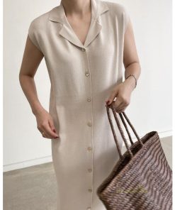 ノースリーブ | ワンピース 夏 春 レディース カジュアル 30代 20代 ロング かわいい マキシ 無地 マキシワンピース ワンピ マキシワンピ 春夏 シンプル ボタン