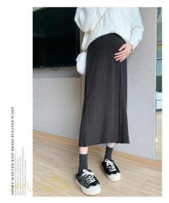 スカート | 妊婦服 マタニティシンプル 秋 冬 コーデ 着痩せ ニット妊婦 産前 産後 大きいサイズ ソフト ウエスト調整 お出かけ 秋 柔らか