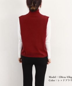 ニット・セーター | ニットベスト ハイネック ニットチョッキ
