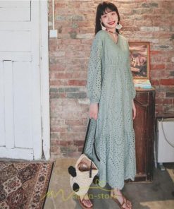 マキシ | ワンピース レディース 夏 秋 ロング丈 長袖 パーティー 大人 レース エレガント きれいめ 大人 おしゃれ お呼ばれ 可愛い お出かけ 日常デート 通勤 オフィス