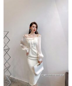 タイト | セクシーワンピース 二次会ワンピース 上品 高級感 ワンピース 長袖 タイトワンピース スリム 美ライン フォーマル オフィス お呼ばれワンピース 通勤 結婚式