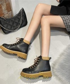 ショートブーツ | ブーツ レディース 厚底 編み上げ 厚底 痛くない 歩きやすい  疲れない 滑りにくい お出かけ 旅行 秋 お食事会 二次会 デート 女子会 春