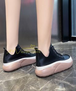 スニーカー | スニーカー レディース レディースシューズ ローカット 靴 厚底 ダッドウォーキングシューズ Pu革 厚底靴 美脚 厚底スニーカー 歩きやすい