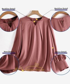 シャツ・ブラウス | ブラウス レディース きれいめ 40代 春夏秋新作 オシャレシフォンブラウス Vネックシャツ パフスリーブ 長袖トップス 通勤OL 大人 シャツ30代 ゆったり 50代