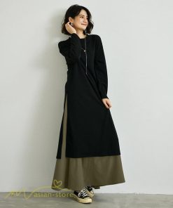 セットアップ | ワンピース 秋スカート レディース 秋物 ロングワンピース ロングスカート フリーサイズ 2点セット 着回し ウエストゴム 可愛い ゆったり 無地