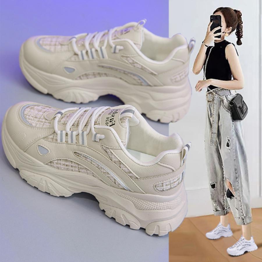 シューズ | ダッドスニーカー レディース 韓国風厚底