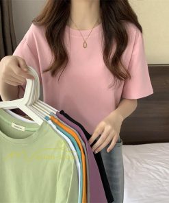 ｔシャツ・カットソー | Tシャツ レディース 半袖 カジュアル ゆったり お洒落 可愛い カットソー クルーネック 20代30代40代50代 通勤通学 着痩せ 春夏 お出かけ 着回し 無地人気 上品