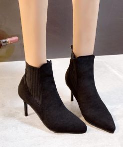 ショートブーツ | ショート丈 パーティー ブーティー ブーツ ハイヒール レディース スエード ファッション靴