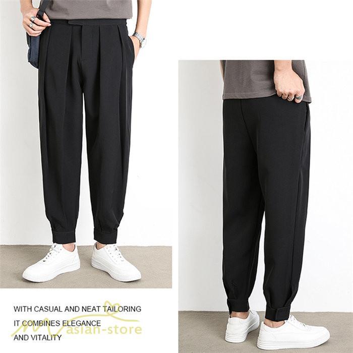 チノパン | テーパードパンツ メンズ 無地 ロング丈 夏新作 サマーパンツ 上品 ウエストゴム テーパード 春 夏 カジュアルパンツシンプル 上品 おしゃれ 秋 メンズスタイル