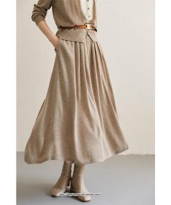 セットアップ | ニットレディース ドッキングニット ニットスカート 秋冬 上品 無地 羽織り フレアスカート ニットカーディガン ウエストゴム