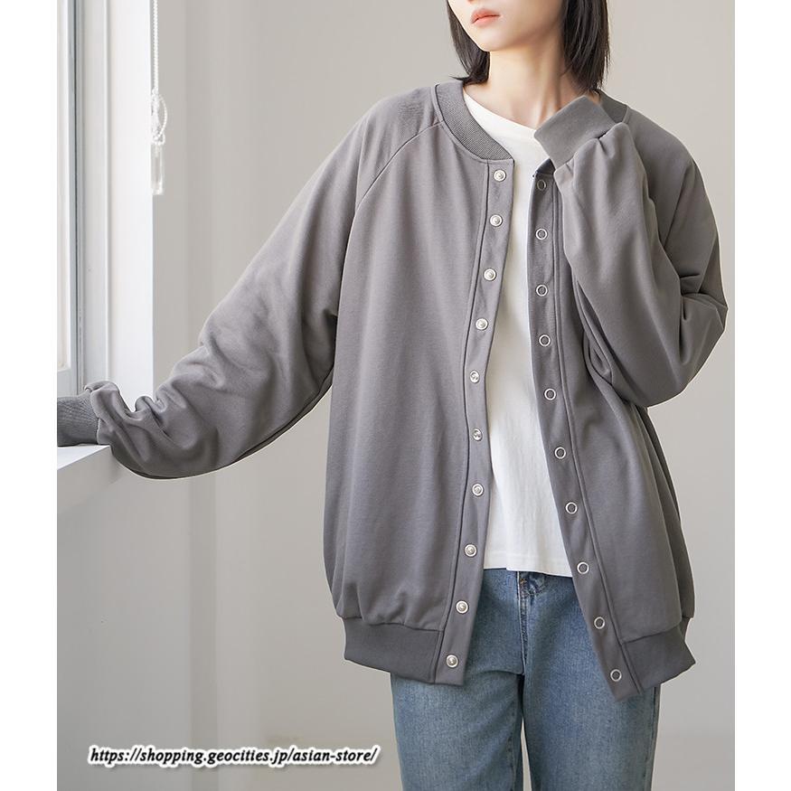 コート・ジャケット | コクーン2WAYカーデ カーディガン レディース 長袖 ジャケット アウター ゆったり コート 秋冬 スタンドカラー 前後 ミドル丈 ボタン ポケット トレーナー