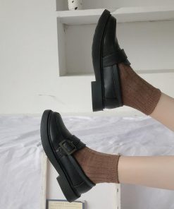 ショートブーツ | 疲れない ローファーシューズ レディース 韓国風 厚底 シンプル 可愛い 履きやすい ローヒール