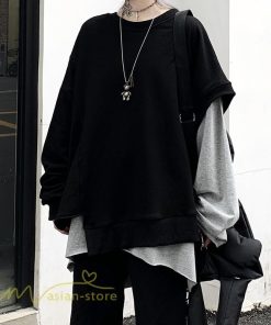 パーカー | 不規則 トップス レディース 2021新作 ワイドプルオーバー フードなし Tシャツ 長袖 インナー 日常感 着回し ゆったり 単品売り カジュアル