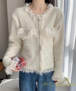 カーディガン | 2022秋冬ニットショート丈 アウター レディース ニットニット セーター 長袖 羽織り フロントボタン トップス 通学通勤 20代40代