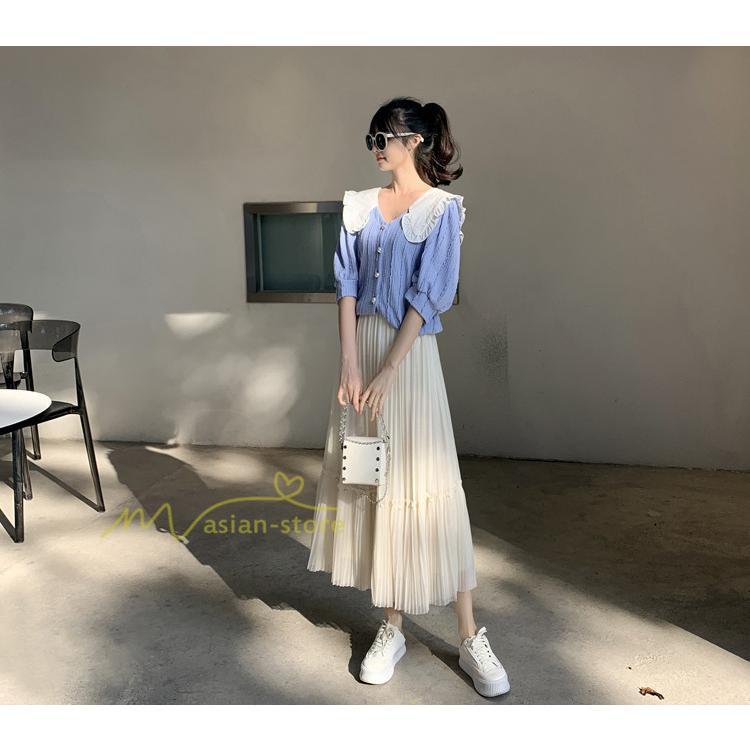スカート | レディース チュール春夏 コーデ ウエストゴム ロングフレア着痩せ 通勤 マキシ カジュアル 20代30代40代50代 プリーツ