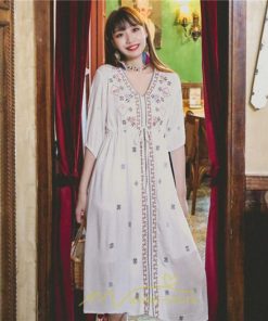 マキシ | ワンピース 膝下 カジュアル 上品 きれいめ 通勤 レディース 七分袖 体型カバー インスタ映え 撮影 個性的 クラシック 大人可愛い 高級感 普段使い 海外旅行