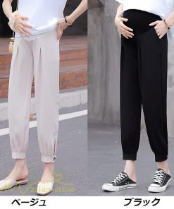 パンツ レギンス | マタニティパンツ レディース 妊婦服 テーパードパンツ 着痩せ 無地 マタニティウェア カジュアル 大きいサイズ 薄手 ウエスト調整 夏 マタニティ パンツ 春