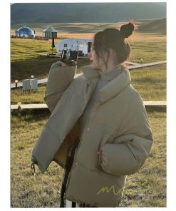 ダウンジャケット コート | ダウンコート 中綿コート レディース 無地 スタンドカラー ショート丈 ダウン コート ダウンジャケット 暖かい 中綿ジャケット カジュアル 秋冬 コーデ 可愛い