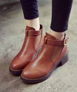 ショートブーツ | ブーツ ブーティー レザーブーティー チャンキーヒール ポインテッドトゥ シューズ 靴 スリップオン レディース 太ヒール オフィス 大人 25cm 無地 サイドゴア