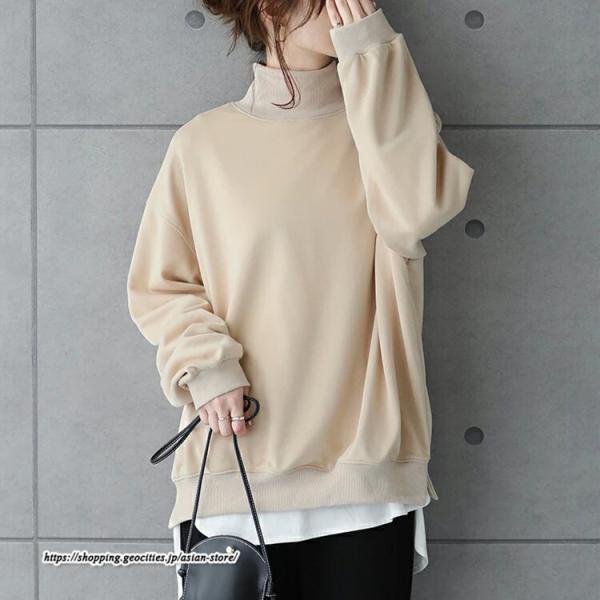 パーカー | 裏起毛トレーナー レディース スウェット トップス ボリューム感 ビッグシルエット オーバーサイズ あったか トレーナー 無地 秋冬 軽い しっとり