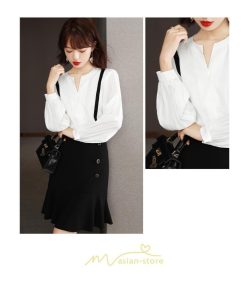 シャツ・ブラウス | ブラウス レディース シャツ 長袖 オフィス フォーマル スーツ インナー 白 シフォン ビジネス 着痩せ お仕事 通勤 高級感 上品 おしゃれ OL